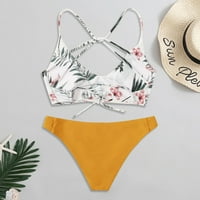 Žene cvjetni nasumični ispis bikini set push-up kupaći kostim kupaći kostimi