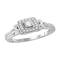 10k bijeli zlatni dijamantski pasijan za bridalni vjenčani prsten za vjenčanje CTTW