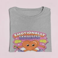Emocionalno iscrpljena srčana majica - Dizajni za žene -Martprints, ženska XX-velika
