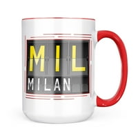 Zračna luka Neonblond Mil za Milan krig poklon za ljubitelje čaja za kavu