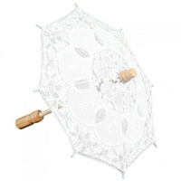 Elegantni izdržljiv mladenski kišobran, čipkani kišobran, za vjenčanje slavlje bijele boje
