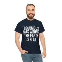 Columbus ravna zemljani grafički kratki majica