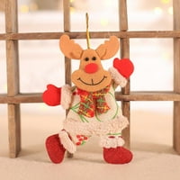 Božićni ukrasi plišani božićno drvsko plišanje viseći ukrasi ukrasi santa snjegovinski elk medvjed ukrasi