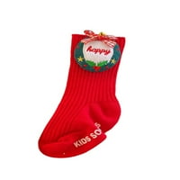 Femereina dječje dječje božićne čarape pletene tople neklizajuće pamučne čarape zimske zabavne čarape
