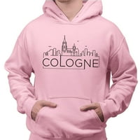 Skyline Köln njemački duksevi dukserice unise x-velik ružičasti