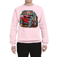 Divlji Bobby, vintage vruće šipke stari garažni automobili i kamioni unise grafički džemper, svijetlo