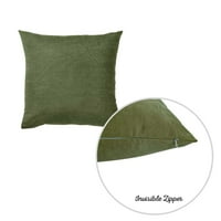 Medeni set od dekorativnog bacanja jastuk od jastuka Čvrsta boja 16 16 Fern zeleni kvadratni jastučnica