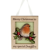 Sretan Božić mojoj posebnoj kćer naranče Robin 3. 2. Drvo ukrasni viseći ukras