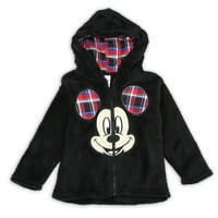 Disney Little Boys 'Toddler Mickey Mouse Plish Zip Hoodie Jakna 2t Crna