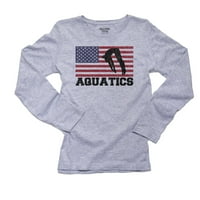 Olimpijski - Aquatics - Zastava - Silueta Ženska majica s dugim rukavima