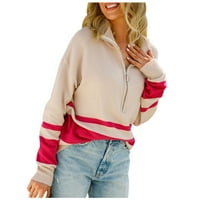 Ženski ormar za modni džemper kaput gornji sloj za spajanje dugih rukava V-izrez