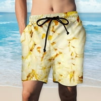 Hinvhai Plus veličine Hlače čišćenje muške hrane realistično 3D tiskane ljetne kratke hlače Plaža Swim