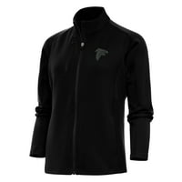 Ženske antigua Black Atlanta Falcons Tonal Logo Generation Full-Zip Jacket