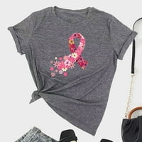 JOAU ružičasta košulja s vrpcom za žene za žene s dojkom Shirts Majice Grafičke majice Jače od raka