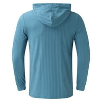 SHPWFBE MENS majica Muška modna slobodno vrijeme Sportska fitness Solid Color s kapuljačom Top bluza