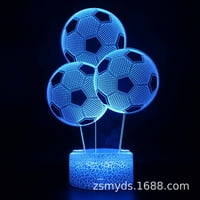 Dječja noćna svjetla 3D nogometni rođendan Božićni dan zaljubljenih pokloni za sportske ventilatore