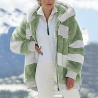 Žene Ležerne kapute na dugim rukavima dame toplo FAU kaput jakna zimski patentni zatvarač dugih rukava