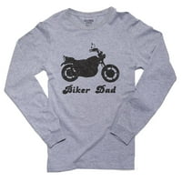 Trendy motocikl Biker tata grafička silueta Muška majica s dugim rukavima
