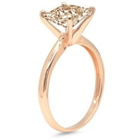1.5ct princeze rezani šampanjac simulirani dijamant 18k ruža zlatna godišnjica za angažman prsten veličine