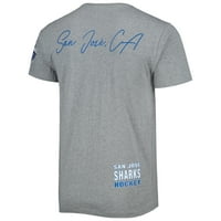 Muška Mitchell & Ness Heather Siva San Jose Sharks City Collection Majica