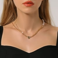 Zlatna ogrlica za ženeneKlace za ženska ogrlica od srčanih žena za djevojčice Žene Prijatelji udaljene