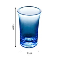 FSqjgq boce za vodu Šalice akrilne staklene naočale i vodovi, izrađeni od otporne na kafu plave boje