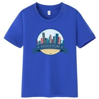 HOUSTON American City majica Muškarci Žene Grafičke teblisko tiska majica Kid O-izrez Ljetni vrhovi