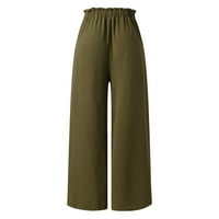 HPWFBE znoje hlače za pantalone za žene za žene za žene modni luk labavi visoki pojas u obliku struka