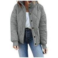 Outfmvch jakne za žene lagane prekrivene jakne dugmetni sakupljač toplim zimskim kaputima ženske vrhove