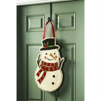 Snjegović zakačeni zimski ukras vrata