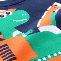 LUMENTO KIDS-a Loose svirači sa slatkim posadom vrata pletene džempere Ležerne crtane print pulover
