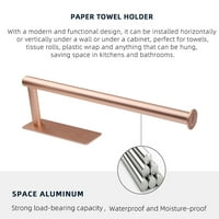 Držač za toaletni papir, WC držači za valjanje tkiva Dispenzer i vješalica Zidni montirani za kupaonicu