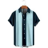 Wozhidase muške majice mužjak ljetni casual print plus size majica kratki rukav isključi košulju ogrlica