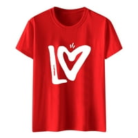 Majice s kratkim rukavima koji odgovaraju košulje za parove b bluza za bluza Valentines Dan kratkih