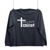 Kimaran Christian Cross Majica vjeruje u Isusa Krista unise dugih rukava