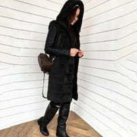 Ženski kaputi modna povremena odjeća topla boja labava jeseća bez rukava za žene Crn S-6XL
