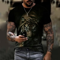 Muška majica za muškarce Crewneck Classic Majica kratkih rukava Tiger Goth