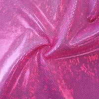 Razbijena stakla hologram-vruća ružičasta - 4-smjerna tkanina za kupaće kostime, gimnastiku, ples itd