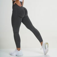 Joga hlače Ženska čista boja - pogotivši sportski fitnes koji radi visoko struk joga hlače