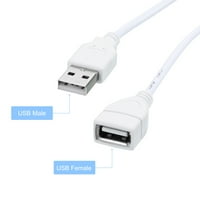 Uxcell metar muško za ženski USB produžni kabel kabela sa prekidačem za isključivanje bijelog pakovanja