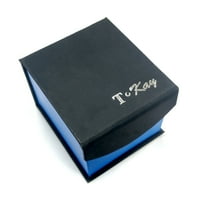 Titanium Kay Tungsten Carbide Blue Riverstone Inlay Comfort FIT MENS Vjenčani prsten SZ 8.5