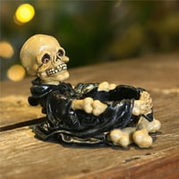 Skelet Skeleta za svijeće Realistična lobanja pepeljara za ukras za Noć vještica