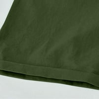 Ljetna ušteda čišćenje Ženska kratka štampa pet bodova Velike veličine pamučne posteljine casual šorc vojske zelene boje