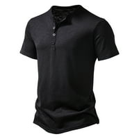 Odeerbi Summer V-izrez majice za muškarce Casual Solid Slim Fit bluza kratki rukav na vrhu maslina