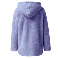 Ichuanyi zimsko čišćenje ženske modne tople fau kaput jakna zimski patentni zatvarač čvrsta duga rukava