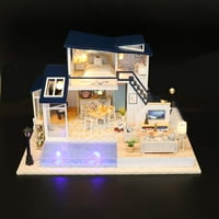 Flever Dollhouse Minijaturni DIY kuća Kreativna soba sa namještajem za romantičnu umjetničku radnu pleme