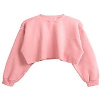Zodanni dame pulover pulover pulone dukserice dukserice za vrat tople top pada ružičaste s