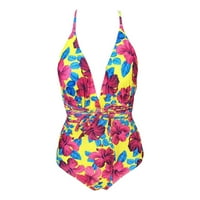 Ichuanyi Ženski klirens kupaći kostim modni kupaći kostimi V-izrez zavoja za zavoj Siamese kupaći kostim