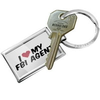 Keychain I Heart Love Moj agenta FBI-ja