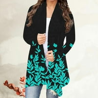 Kimonos Cardigan za ženske plus veličine Ležerne modne snimke s dugim rukavima cvjetna karivanska jakna